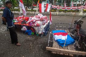 Red White Indonesia's Flag