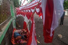 Red White Indonesia's Flag