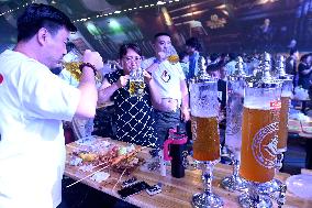 Tourists at 34th Qingdao International Beer Festival