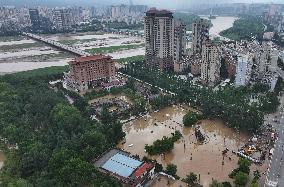 CHINA-SHAANXI-BAOJI-TORRENTIAL RAINS-RESCUE EFFORTS (CN)