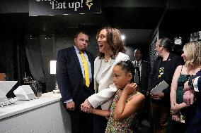 VP Harris Stops By Tyra Banks' Ice Cream Shop - Washington