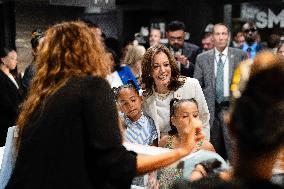 VP Harris Stops By Tyra Banks' Ice Cream Shop - Washington