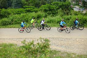 Thousands Take Part In The Annual Kora Challenge- Cycling Event In Nepal