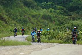 Thousands Take Part In The Annual Kora Challenge- Cycling Event In Nepal