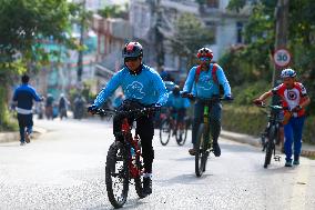 Thousands Take Part In The Annual Kora Challenge- Cycling Event In Nepal