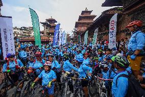 Thousands Take Part In The Annual Kora Challenge- Cycling Event In Nepal