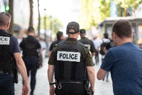 Paris 2024 - Canadian Police Officers Patrol Ahead of Olympics - Paris