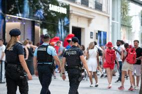 Paris 2024 - German Police Officers Patrol Ahead of Olympics - Paris