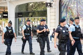 Paris 2024 - German Police Officers Patrol Ahead of Olympics - Paris