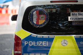 Paris 2024 - German Police Vehicle Parked On Champs-Elysees - Paris