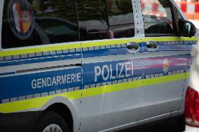 Paris 2024 - German Police Vehicle Parked On Champs-Elysees - Paris