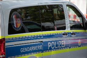 Paris 2024 - German Police Vehicle Parked On Champs-Elysees - Paris