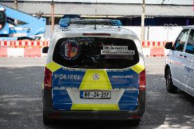 Paris 2024 - German Police Vehicle Parked On Champs-Elysees - Paris