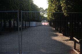 Paris 2024 - Parisians And Tourists Cope With Security Perimeter