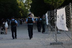 Paris 2024 - Parisians And Tourists Cope With Security Perimeter