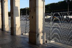 Paris 2024 - Parisians And Tourists Cope With Security Perimeter