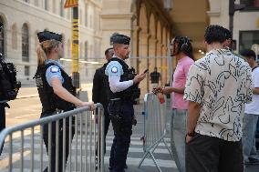 Paris 2024 - Parisians And Tourists Cope With Security Perimeter