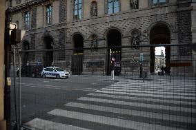 Paris 2024 - Parisians And Tourists Cope With Security Perimeter