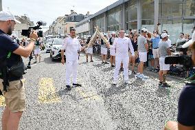 Paris 2024 - Olympic Torch Relay At Lagny-sur-Marne