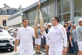 Paris 2024 - Olympic Torch Relay At Lagny-sur-Marne