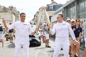 Paris 2024 - Olympic Torch Relay At Lagny-sur-Marne