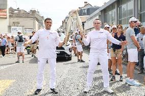 Paris 2024 - Olympic Torch Relay At Lagny-sur-Marne