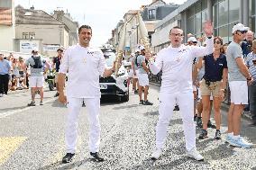 Paris 2024 - Olympic Torch Relay At Lagny-sur-Marne