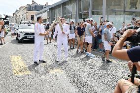 Paris 2024 - Olympic Torch Relay At Lagny-sur-Marne