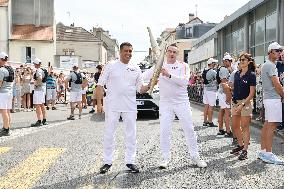 Paris 2024 - Olympic Torch Relay At Lagny-sur-Marne