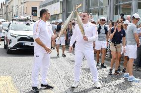 Paris 2024 - Olympic Torch Relay At Lagny-sur-Marne