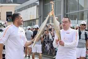 Paris 2024 - Olympic Torch Relay At Lagny-sur-Marne