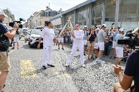 Paris 2024 - Olympic Torch Relay At Lagny-sur-Marne