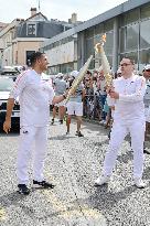 Paris 2024 - Olympic Torch Relay At Lagny-sur-Marne