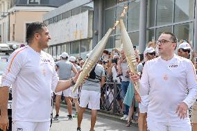 Paris 2024 - Olympic Torch Relay At Lagny-sur-Marne