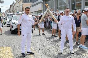 Paris 2024 - Olympic Torch Relay At Lagny-sur-Marne