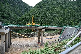 Bridge Collapse In Zhashui County - China