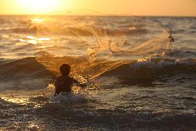 MIDEAST-GAZA-DEIR AL-BALAH-SEASIDE