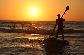 MIDEAST-GAZA-DEIR AL-BALAH-SEASIDE