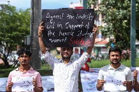 Solidarity Demonstration Held In Kathmandu For Students Of Bangladesh