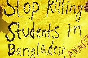 Solidarity Demonstration Held In Kathmandu For Students Of Bangladesh