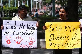 Solidarity Demonstration Held In Kathmandu For Students Of Bangladesh