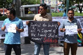 Solidarity Demonstration Held In Kathmandu For Students Of Bangladesh