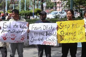 Solidarity Demonstration Held In Kathmandu For Students Of Bangladesh