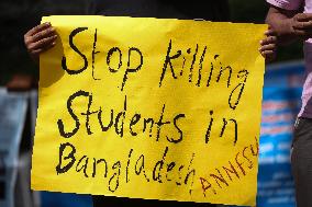 Solidarity Demonstration Held In Kathmandu For Students Of Bangladesh