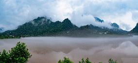 Floodwaters in Enshi