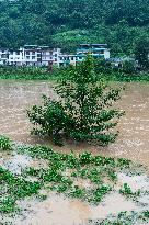 Floodwaters in Enshi