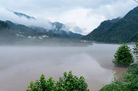 Floodwaters in Enshi