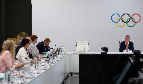 Paris 2024 - IOC President Thomas Bach Delivers A Speech During The IOC Executive Board Meeting - Paris