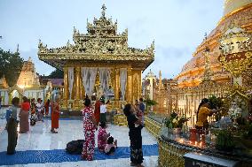 MYANMAR-YANGON-FULL MOON DAY-WARSO