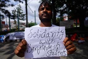 Bangladesh Anti- Quota Protest: Nepali Students Stand In Solidarity With Bangladeshi Protestors